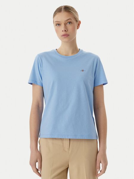 Gant T-Shirt 4200200 Niebieski Regular Fit. Niebieskie t-shirty GANT, s, bez wzorów, z bawełny, bez kołnierzyka, bez ramiączek. Za 179.99 zł.