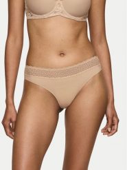 Triumph Stringi Feel Of Modal 10219764 Beżowy. Brązowe stringi Triumph, bez wzorów. Za 39.99 zł.