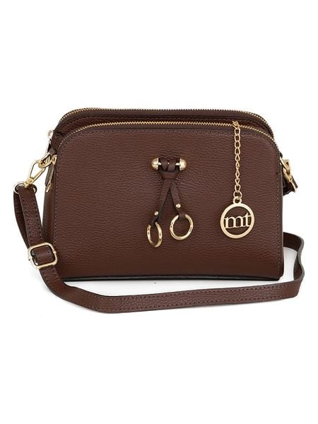 Mia Tomazzi Skórzana torebka "Certosa" w kolorze ciemnobrązowym - 24 x 16 x 8 cm rozmiar: onesize. Brązowe torby na ramię Mia Tomazzi, bez wzorów, z materiału, na ramię, bez dodatków. Za 260.99 zł.