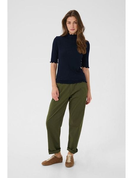 Cream Koszulka w kolorze granatowym rozmiar: M. Niebieskie bluzki Cream, m, bez wzorów, prążkowane, bez kołnierzyka, bez ramiączek. Za 78.99 zł.