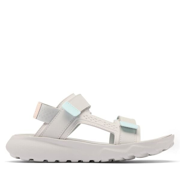 Sandały Columbia. Szare sandały Columbia, bez wzorów, sportowe, bez obcasa, bez zapięcia. Za 259.99 zł.