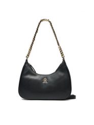 Tommy Hilfiger Torebka AW0AW16438 Czarny. Czarne torebki klasyczne TOMMY HILFIGER, bez wzorów, ze skóry, bez dodatków. Za 449.99 zł.