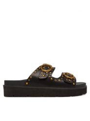 Pepe Jeans Klapki PLS90679 Czarny. Czarne klapki Pepe Jeans, bez wzorów, z jeansu, bez obcasa. Za 185.00 zł.