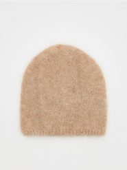 Czapka z domieszką alpaki - brązowy. Brązowe czapki Reserved, bez wzorów. W wyprzedaży za 35.99 zł.