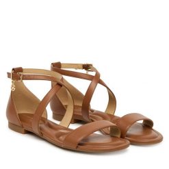 Sandały MICHAEL Michael Kors. Brązowe sandały MICHAEL Michael Kors, bez wzorów, bez obcasa, na płaskiej podeszwie, bez zapięcia. Za 589.99 zł.