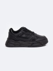 Sneakersy damskie sportowe czarne NN274666 906. Czarne obuwie sportowe Big Star, ze skóry ekologicznej, bez zapięcia. Za 159.99 zł.