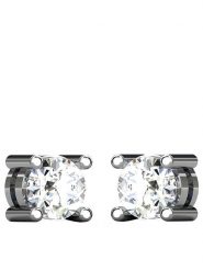 Diamant Vendôme Złote kolczyki-wkrętki z diamentami rozmiar: onesize. Szare kolczyki Diamant Vendöme, z diamentem, złote. Za 761.99 zł.