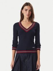 Guess Sweter W6BR89 Z2276 Granatowy Regular Fit. Niebieskie swetry Guess, m, z aplikacjami, z wiskozy, bez ramiączek. Za 344.99 zł.