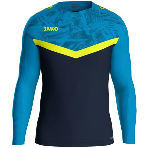 Bluza Jako Iconic. Niebieskie bluzy JAKO, l, bez wzorów, z elastanu, bez kaptura. Za 258.00 zł.