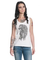 Disney The Lion King Top "The Lion King Lion" w kolorze białym rozmiar: XS. Białe topy Disney The Lion King, xs, bez wzorów, z bawełny, bez kołnierzyka, bez ramiączek. Za 39.58 zł.