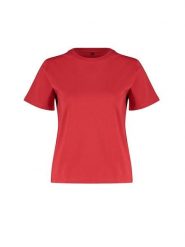 Trendyol Koszulka w kolorze czerwonym rozmiar: XL. Czerwone bluzki Trendyol, xl, bez wzorów, z bawełny, bez kołnierzyka, bez ramiączek. Za 39.49 zł.