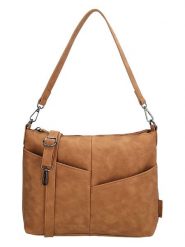 Beagles Skórzana torebka "Lourenza" w kolorze jasnobrązowym - 29 x 21,5 x 7,5 cm rozmiar: onesize. Brązowe torby na ramię Beagles, bez wzorów, z materiału, na ramię, bez dodatków. Za 78.99 zł.