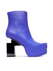 United Nude Botki Cubist Bootie 1094392016 Niebieski. Niebieskie botki United Nude, bez wzorów, ze skóry, bez obcasa, na słupku, bez zapięcia. Za 2,169.00 zł.