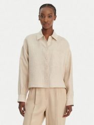 Weekend Max Mara Koszula Capo 2615041022 Beżowy Regular Fit. Brązowe koszule Weekend Max Mara, bez wzorów, ze lnu, bez kołnierzyka, bez ramiączek. Za 1,369.00 zł.