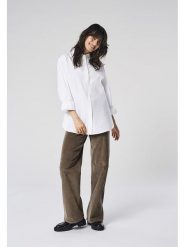 ONLY Spodnie sztruksowe w kolorze brązowym rozmiar: 36/L32. Brązowe spodnie materiałowe Only, l, z aplikacjami, z materiału, z podwyższonym stanem. Za 95.69 zł.