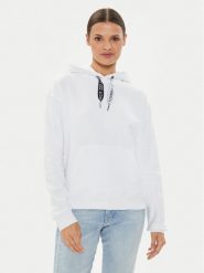 Tommy Jeans Bluza Logo Drawcord DW0DW17794 Biały Boxy Fit. Białe bluzy Tommy Jeans, xl, bez wzorów, z bawełny, bez kaptura. Za 249.99 zł.