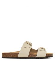 Geox Klapki Brionia D35LSL 00032 C1122 Écru. Klapki Geox, bez wzorów, z nubiku, bez obcasa. Za 279.99 zł.