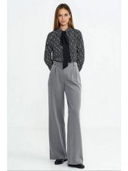 Nife Spodnie w kolorze szarym rozmiar: 38. Szare spodnie materiałowe Nife, bez wzorów, z materiału, z podwyższonym stanem. Za 189.74 zł.