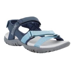 Sandały Damskie Santa Clara II. Czerwone sandały Regatta, bez wzorów, z materiału, sportowe, bez obcasa, na obcasie, bez zapięcia. Za 190.99 zł.