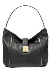 Michael Kors Skórzana torebka w kolorze czarnym - 45 x 32 x 13 cm rozmiar: onesize. Czarne torby na ramię Michael Kors, bez wzorów, z materiału, na ramię, bez dodatków. Za 869.99 zł.