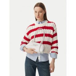Torebka Tommy Jeans. Białe torebki klasyczne Tommy Jeans, bez wzorów, z jeansu, bez dodatków. Za 449.99 zł.