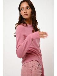 AUTHENTIC CASHMERE Kaszmirowy sweter "Ecrin" w kolorze szaroróżowym rozmiar: L. Różowe swetry AUTHENTIC CASHMERE, l, bez wzorów, z kaszmiru, bez ramiączek. Za 323.50 zł.