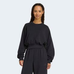 Szeroka bluza ADIDAS ALL SZN. Czarne bluzy Adidas, m, bez wzorów, z bawełny, bez kaptura. Za 289.99 zł.