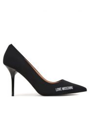 LOVE MOSCHINO Szpilki JA10299G1PIM0000 Czarny. Czarne szpilki Love Moschino, bez wzorów, ze skóry, bez obcasa, na szpilce, bez zapięcia. Za 919.99 zł.