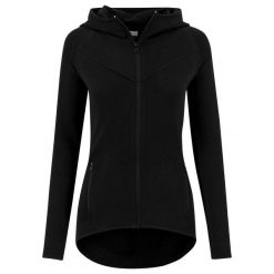 Bluza damska z kapturem Urban Classic athletic interlo zip. Czarne bluzy Urban Classics, bez wzorów, z dresówki, z kapturem. Za 244.50 zł.