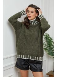 So Cachemire Sweter "Alioth" w kolorze khaki rozmiar: XL. Brązowe swetry So Cachemire, xl, bez wzorów, bez ramiączek. Za 146.85 zł.