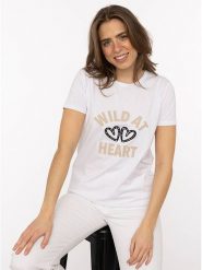 Zwillingsherz Koszulka w kolorze białym rozmiar: XL. Białe bluzki Zwillingsherz, xl, bez wzorów, z bawełny, bez kołnierzyka, bez ramiączek. Za 82.99 zł.