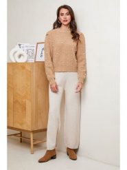 Soft Cashmere Sweter w kolorze jasnobrązowym rozmiar: 38/40. Brązowe swetry Soft Cashmere, bez wzorów, z kaszmiru, bez ramiączek. Za 104.99 zł.