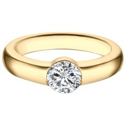 Trilani Pierscionek banda ze srebra próby 925 w kolorze Gelbgold z cyrkoniami Pierścionki 1 ct Damski. Białe pierścionki Trilani, z cyrkonią, pozłacane. Za 289.99 zł.