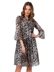 Stylove Sukienka w kolorze kremowym rozmiar: XL. Brązowe sukienki Stylove, xl, bez wzorów, bez kołnierzyka, bez ramiączek, midi. Za 347.95 zł.