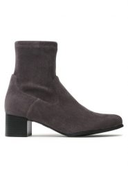 Caprice Botki 9-25316-41 Szary. Szare botki Caprice, bez wzorów, z materiału, bez obcasa, na słupku, bez zapięcia. Za 349.99 zł.