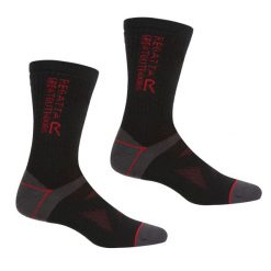 Wool Hiker unisex skarpety wełniane 2-pak. Czarne skarpety Regatta, bez wzorów, z wełny. W wyprzedaży za 79.99 zł.