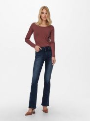 ONLY Dżinsy - Flare fit - w kolorze granatowym rozmiar: XL/L32. Niebieskie jeansy Only, l, z aplikacjami. Za 179.95 zł.