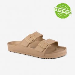 Klapki damskie Coqui. Brązowe klapki Coqui, bez wzorów, bez obcasa. Za 140.99 zł.