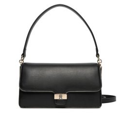 Torebka Tommy Hilfiger. Czarne torebki klasyczne TOMMY HILFIGER, bez wzorów, bez dodatków. Za 649.99 zł.
