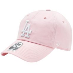 Czapka z daszkiem damska 47 Brand Los Angeles Dodgers Clean Up Cap. Czerwone czapki 47 Brand, bez wzorów, z bawełny, sportowe. Za 242.95 zł.