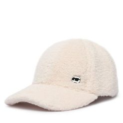 Czapka z daszkiem KARL LAGERFELD. Białe czapki KARL LAGERFELD, bez wzorów. Za 339.99 zł.