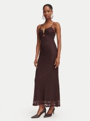 Bardot Sukienka koktajlowa Karla 60457DB Brązowy ciemny Slim Fit. Brązowe sukienki Bardot, bez wzorów, z syntetyku, wizytowe, bez kołnierzyka, bez ramiączek. Za 594.99 zł.