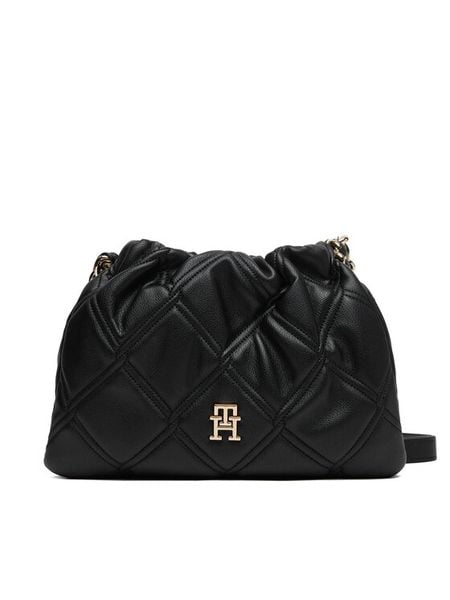 Tommy Hilfiger Torebka Th Feminine Mini Crossover AW0AW18718 Czarny. Czarne torebki klasyczne TOMMY HILFIGER, bez wzorów, ze skóry, bez dodatków. Za 417.99 zł.
