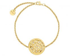 Bransoletka z mosiądzu pozłacana z cyrkoniami. Bransoletki Artelioni, z cyrkonią, pozłacane. W wyprzedaży za 104.30 zł.