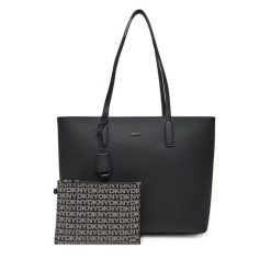 Torebka DKNY. Czarne shopper DKNY, bez wzorów, bez dodatków. Za 719.99 zł.