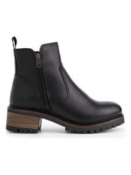 Mysa Skórzane botki "Ivy" w kolorze czarnym rozmiar: 38. Czarne botki Mysa, bez wzorów, z materiału, bez obcasa, bez zapięcia. Za 223.46 zł.