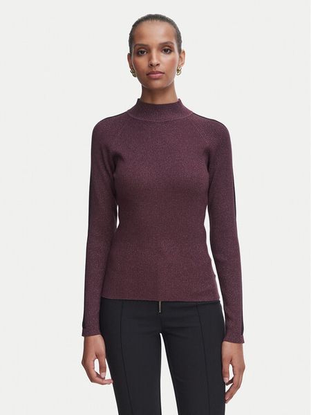 Rinascimento Bluzka CFM0012394003 Bordowy Slim Fit. Czerwone bluzki Rinascimento, l, bez wzorów, z syntetyku, bez kołnierzyka, bez ramiączek. Za 359.99 zł.