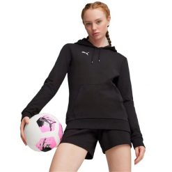 Damska Bluza Z Kapturem Team Goal Casual. Czarne bluzy sportowe Puma, m, bez wzorów, z bawełny, z kapturem. Za 240.00 zł.