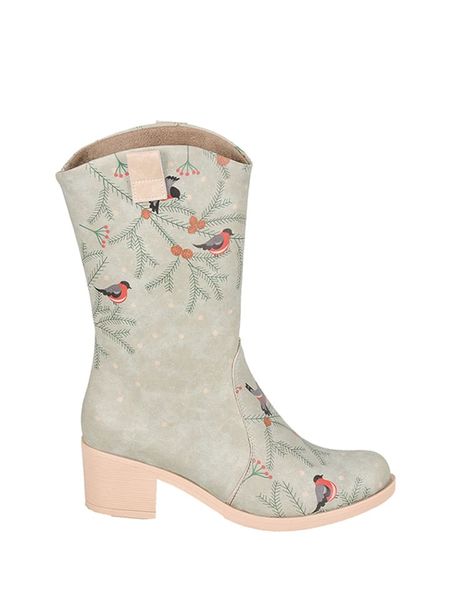 Streetfly Kozaki w kolorze niebieskozielonym ze wzorem rozmiar: 37. Zielone kozaki Streetfly, na zimę, z materiału, bez obcasa, bez zapięcia. Za 241.56 zł.