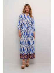 Cream Sukienka w kolorze biało-niebieskim rozmiar: L/XL. Białe sukienki Cream, l, bez wzorów, z wiskozy, bez kołnierzyka, bez ramiączek, maxi. Za 152.99 zł.